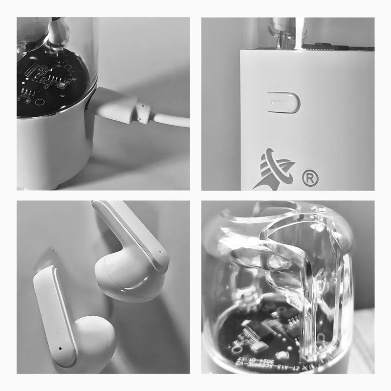 Fone de Ouvido e Caixa de Som Alto Falante Bluetooth (Branco)