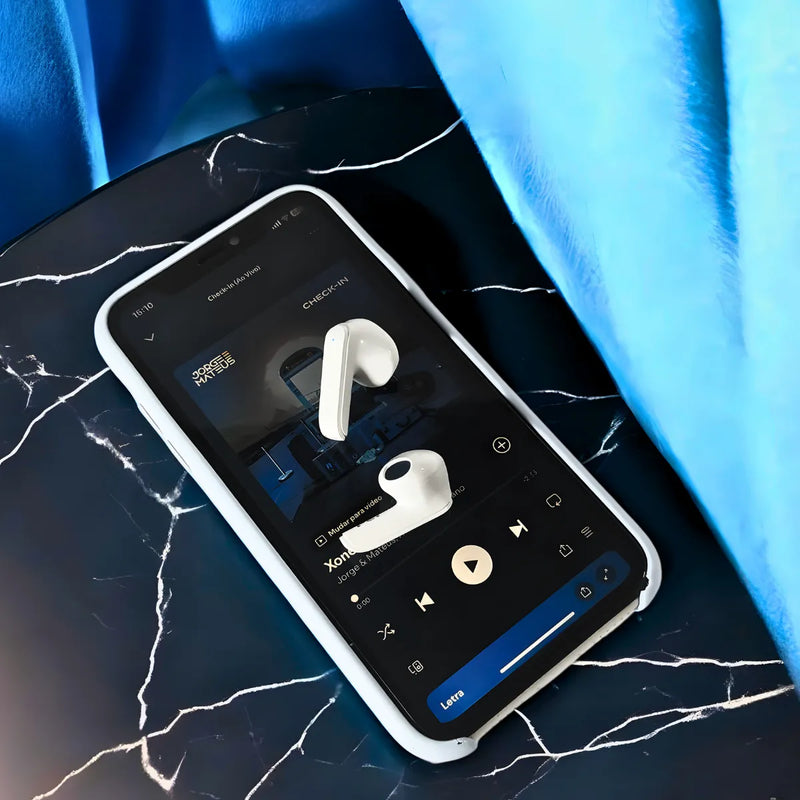 Fone de Ouvido e Caixa de Som Alto Falante Bluetooth (Branco)