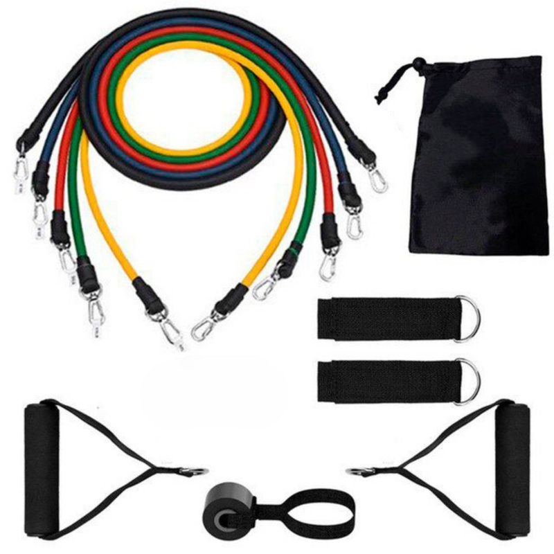 Kit Fitness - Elástico Treino Extensores de Musculação